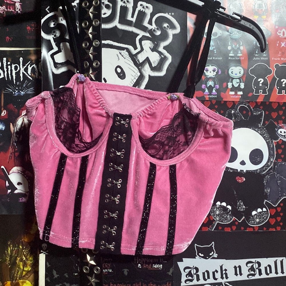 Velvet pink top